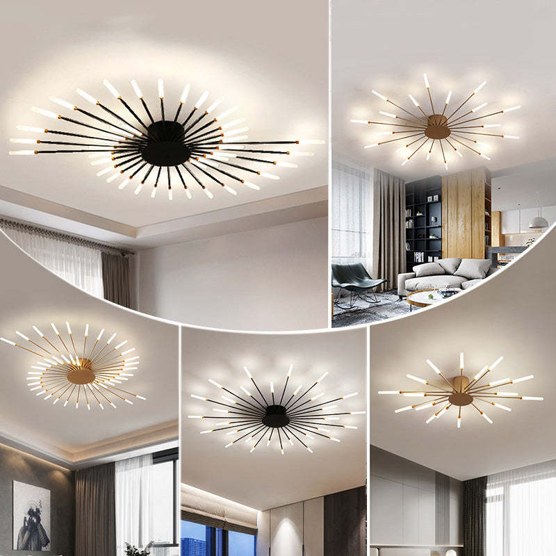 Lowry Grote LED Plafondlampen Wit Metaal Woonkamer Slaapkamer Hotel