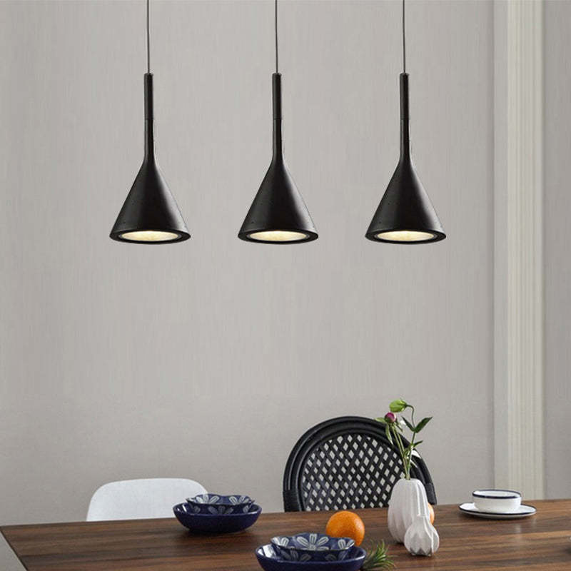 Morandi Moderne Driehoek Hanglampen Zwart Wit Geel Woonkamer