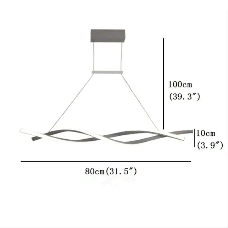 Louise Moderne LED Hanglampen Zwart Grijs Metaal Silica Gel Eetkamer