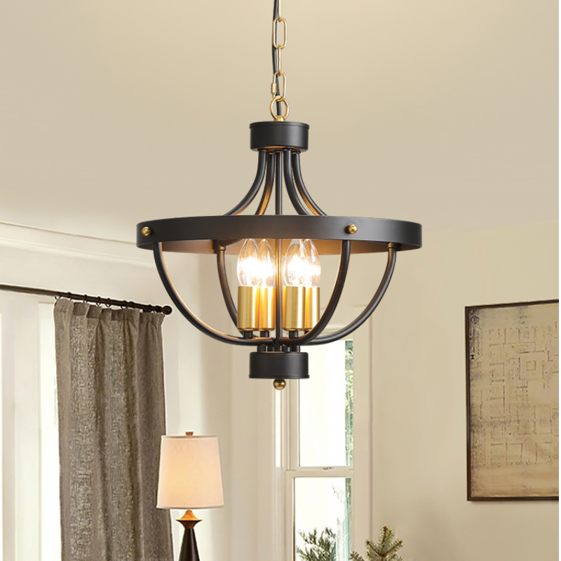 Valerio Vintage LED Hanglampen Mat Zwart Metaal Eetkamer