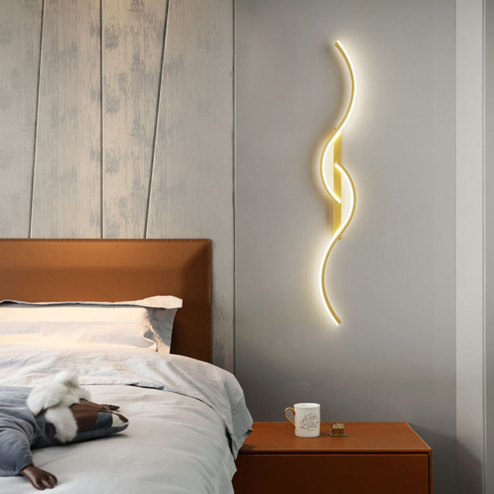 Louise Moderne Design LED Wandlamp Goud/Zwart Metaal Woonkamer