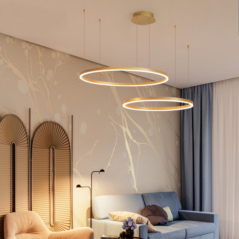 Alonza Moderne Grote Hanglampen Wit Metaal Slaapkamer Woonkamer Tir-Cirkel