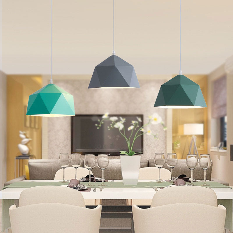 Morandi Moderne Kleine LED Hanglampen Geel Blauw Metaal Eetkamer