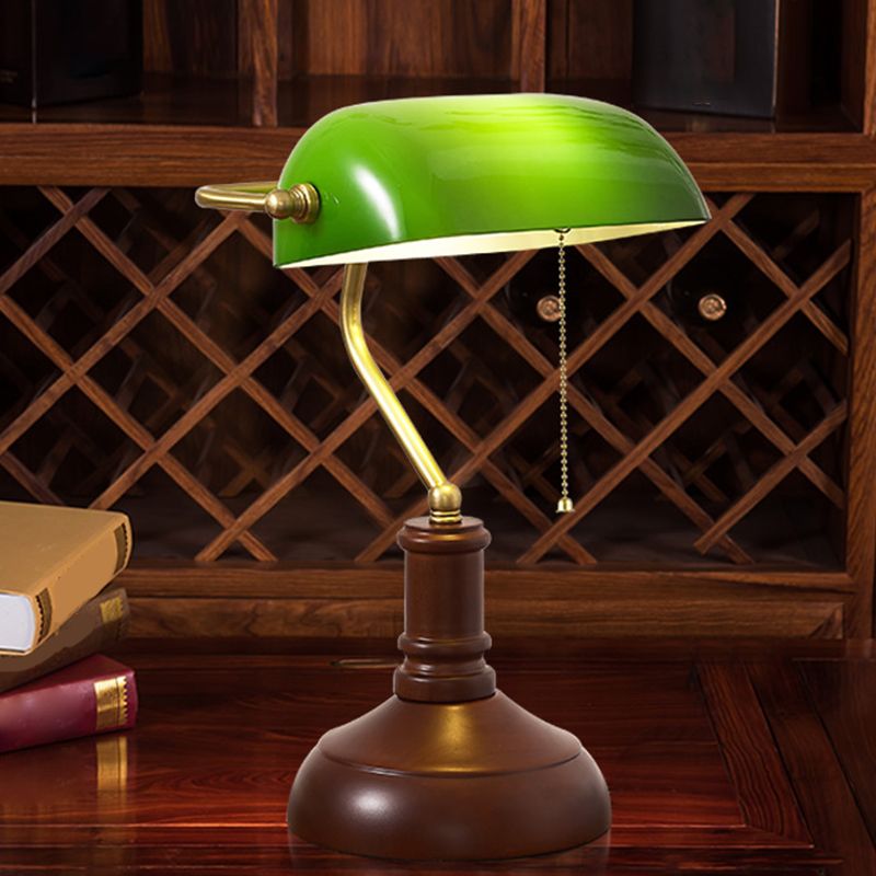 Valerio Retro Irregular Metal/Glass Table Lamp, Green