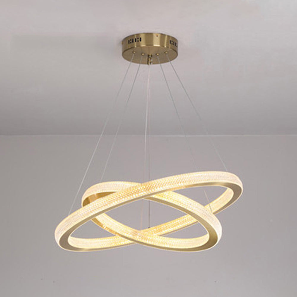 Kirsten Moderne Ronde LED Hanglamp Metaal/Acryl Goud Slaap/Woon/Eetkamer