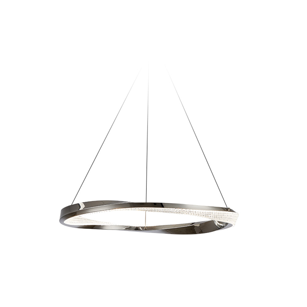 Alonza Minimalist Ring Spiral Shape Metal Pendant Light,Gold