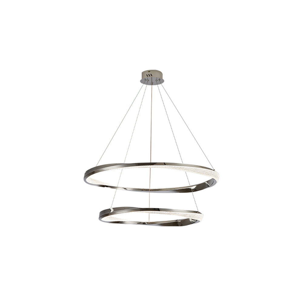 Alonza Minimalist Ring Spiral Shape Metal Pendant Light,Gold