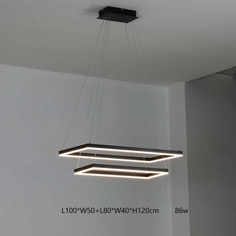 Orsini Design LED Hanglampen Zwart Wit Metaal Eetkamer Slaapkamer