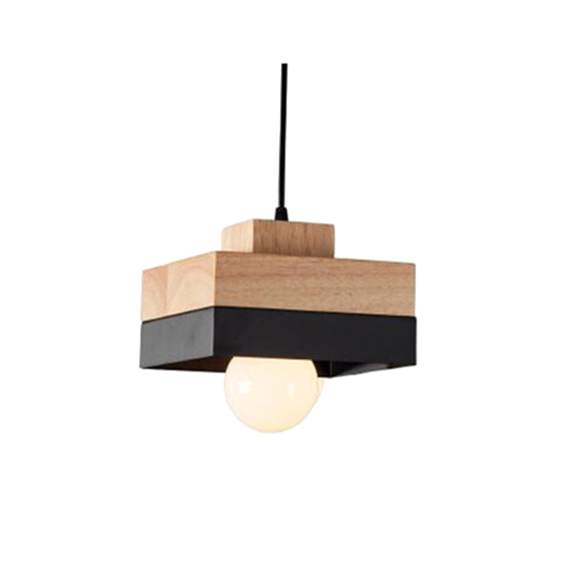 Morandi Moderne Design LED Hanglamp Swart/Wit Metaal/Hout Woonkamer/Eetkamer