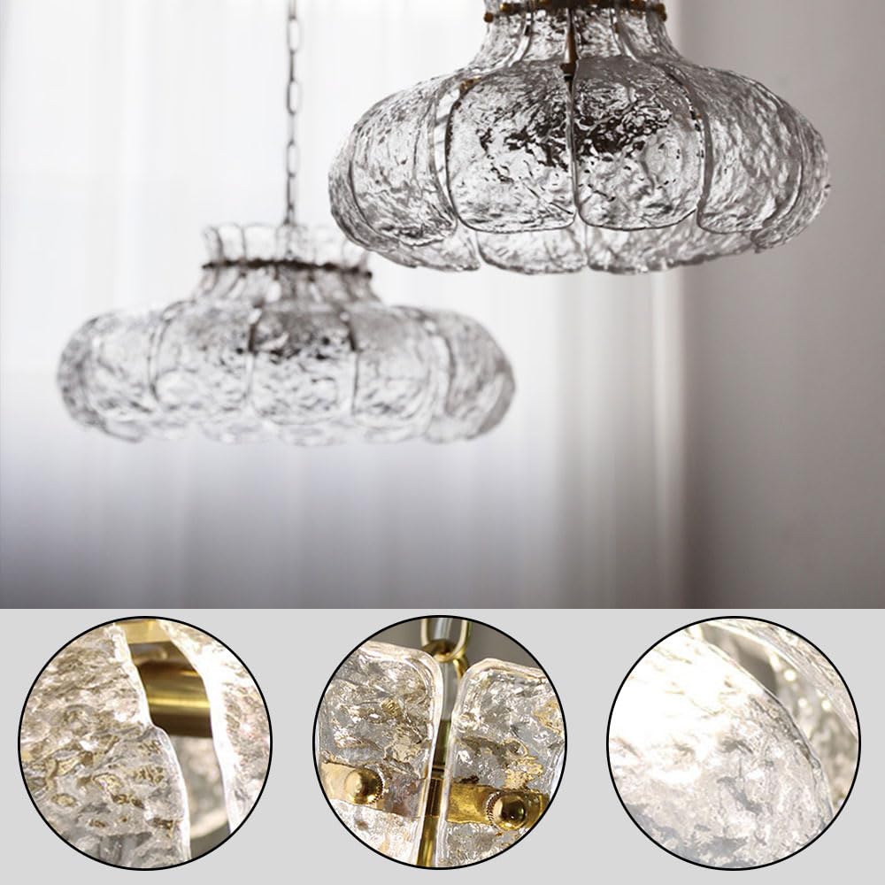 Carina Modern Peer Gevormd Kroonluchters IJs Smelten Glas Slaapkamer