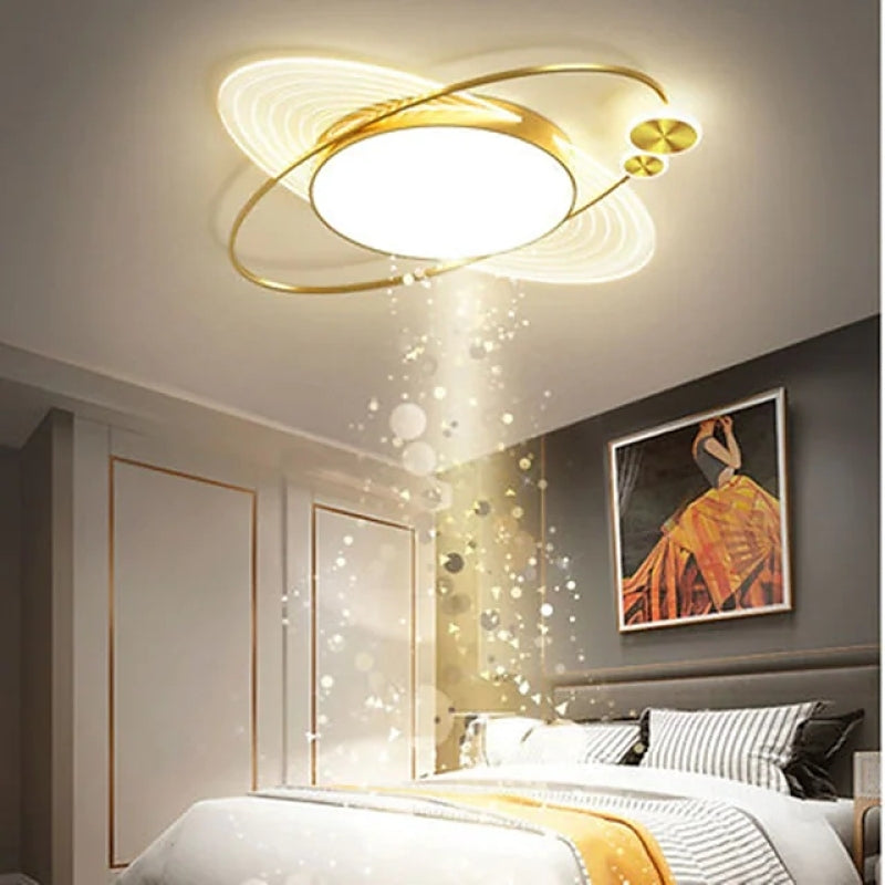 Lacey Modern Scandinavisch Eenvoudig Ontwerp Cirkel LED Plafondlamp Zwart/Goud Slaap/Woon/Kinderkamer