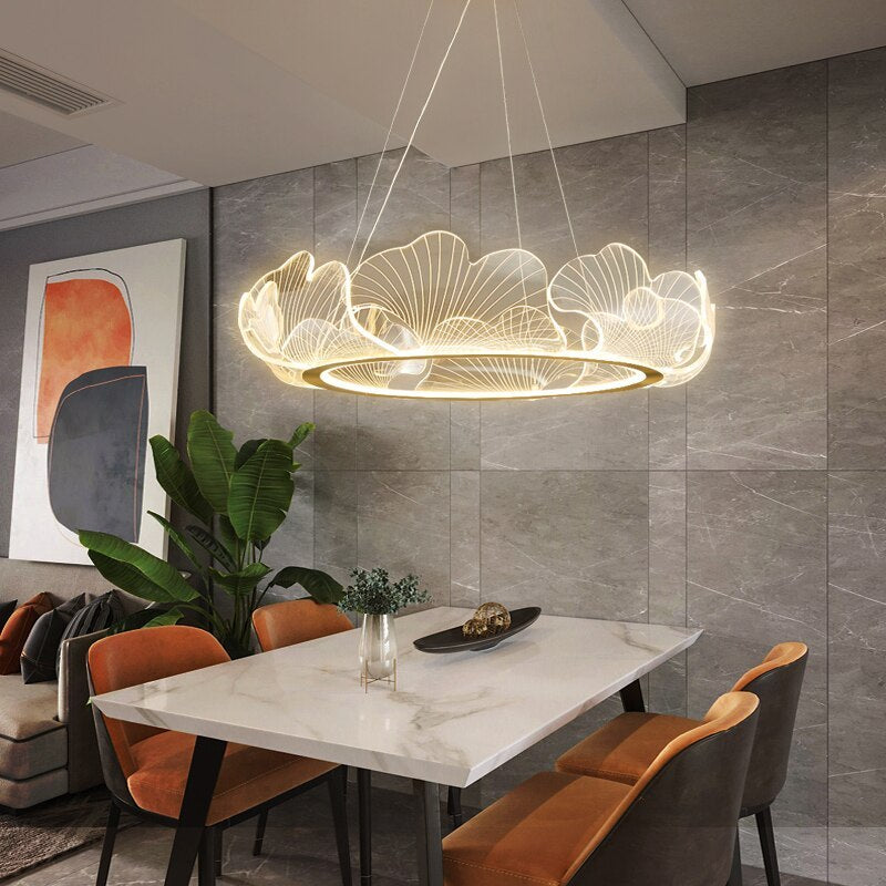 Marilyn Modern Florid LED Hanglamp Transparant Metaal/Acryl Slaapkamer/Woonkamer/Eetkamer