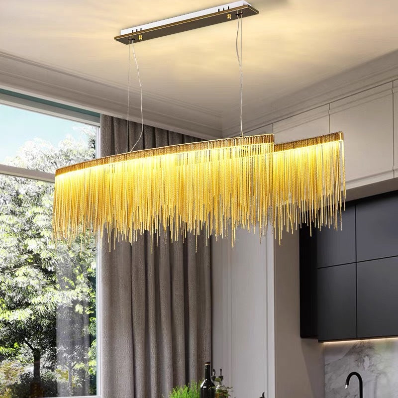 Marilyn Industrie LED Kroonluchter Gouden Metaal Acryl Eetkamer