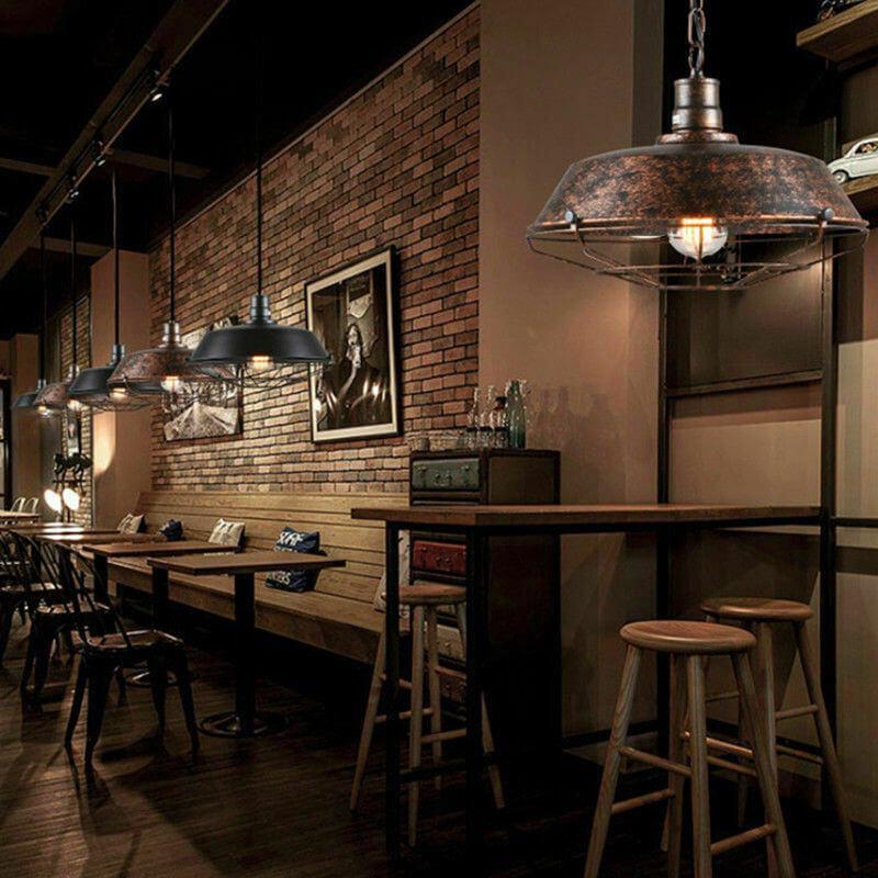 Valerio Rustieke Industriële Hanglamp Voor Zwart En Roest