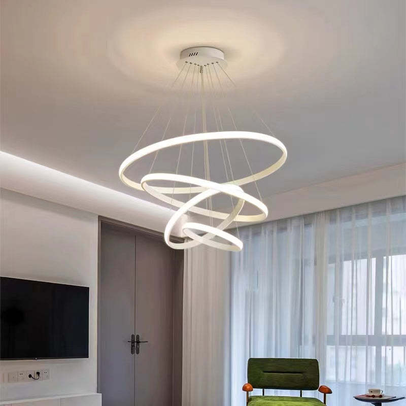 Alonza Moderne LED Hanglampen Wit Buitenste Verlicht 2/3/4 Ringen