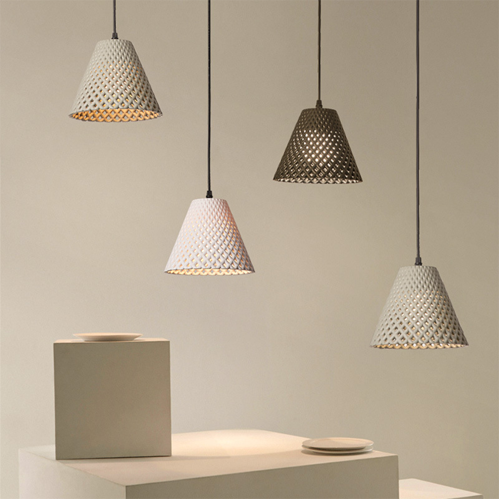 Hailie Modern Cone Geweven Shape Hanglampen Slaapkamer Eetkamer