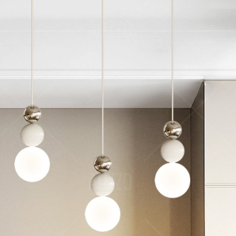 Morandi Modern Bauhaus LED Glas Metaal Hanglampen Bedroom