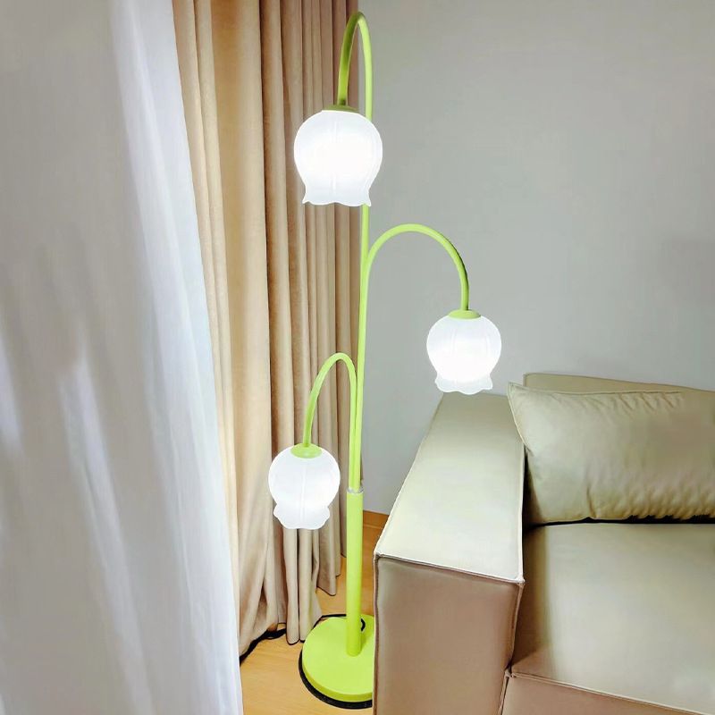 Lily Moderne Design Art Deco Vloerlamp Glazen Koepel Metalen Slaapkamer/Woonkamer