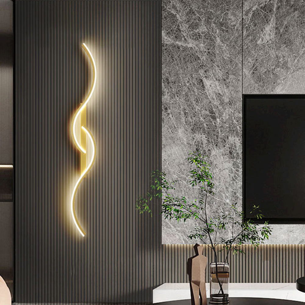 Louise Moderne Design LED Wandlamp Goud/Zwart Metaal Woonkamer