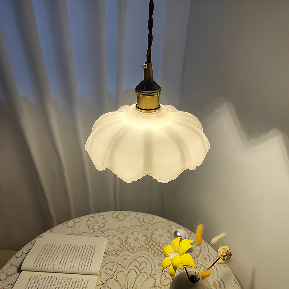 Lily Frans Bloemblaadje Hanglampen Metaal Glas Slaapkamer Woonkamer