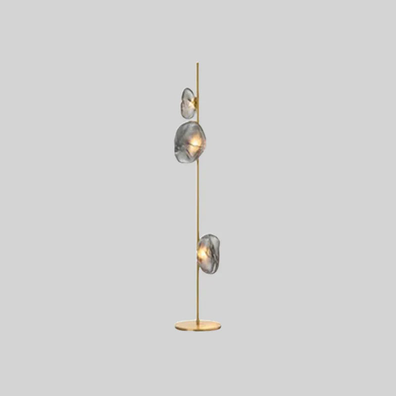 Byers Luxe LED Vloerlamp Zwart/Goud/Grijs Metaal/Glas Woonkamer