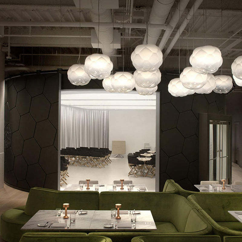 Orsini Design Moderne LED Hanglampen Wit Glas Metaal Eetkamer