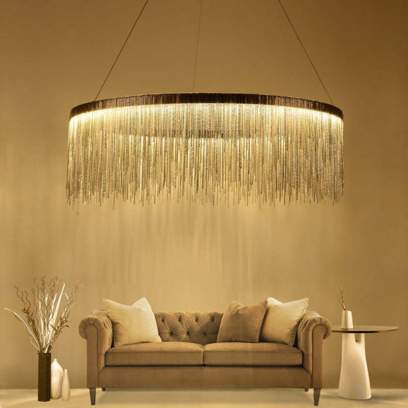 Marilyn Design Grote LED Hanglamp Zwart Wit Gouden Metaal Woonkamer