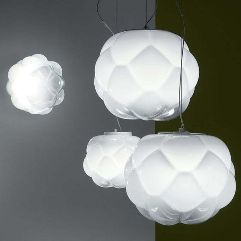 Orsini Design Moderne LED Hanglampen Wit Glas Metaal Eetkamer