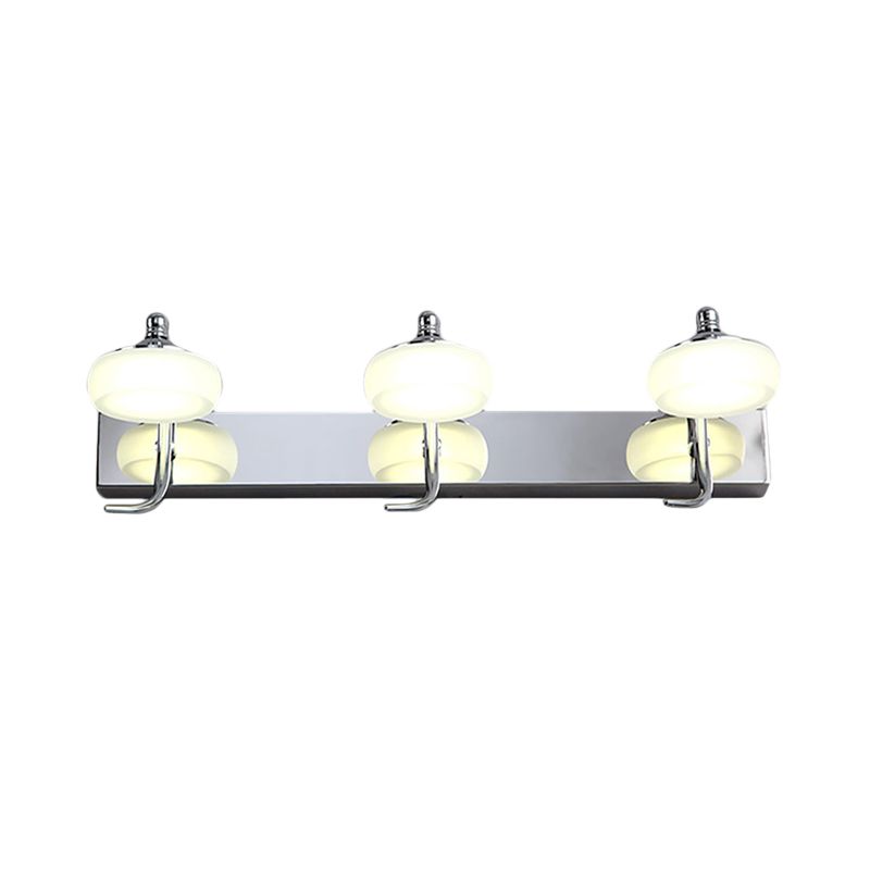 Leigh Moderne Bol LED Wandlamp Metaal/Glas Silver Slaap/Woon/Badkamer