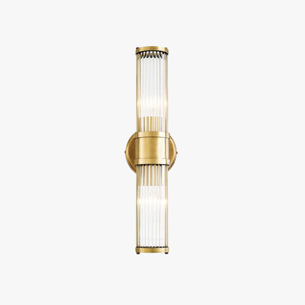 Leigh Amerikaanse Cilindrische Wandlamp Goud Metaal Glas Badkamer