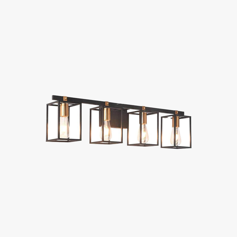 Fletcher Industriele LED Wandlamp Zwart Metaal/Acryl Badkamer Binnen
