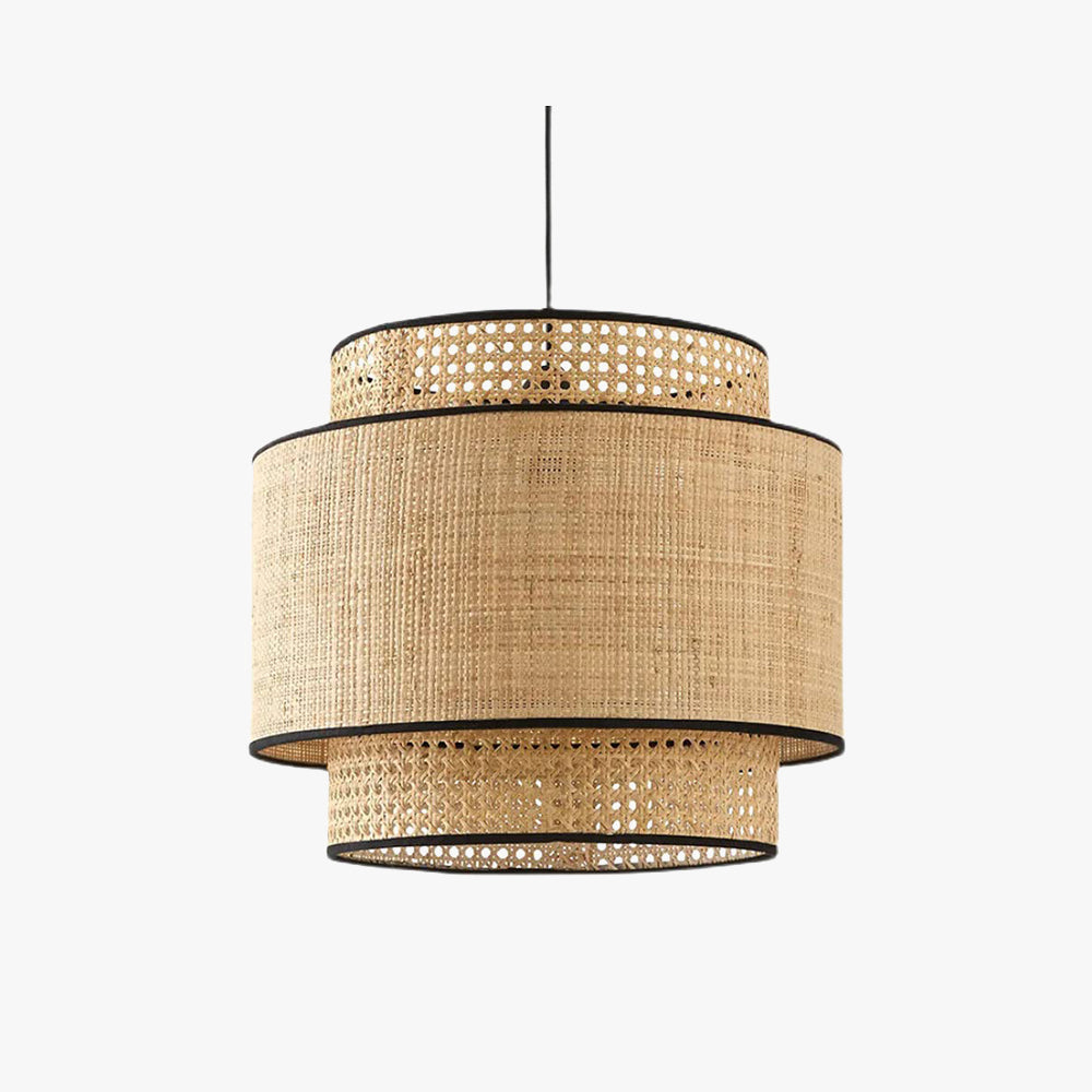 Ritta Ronde LED Hanglamp Rotan Metaal Slaapkamer Eetkamer