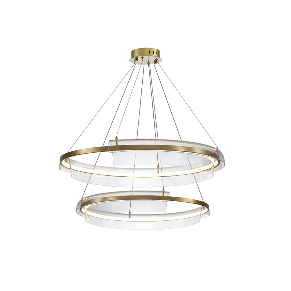 Alonza Minimalist Annular Metal Pendant Light,Gold