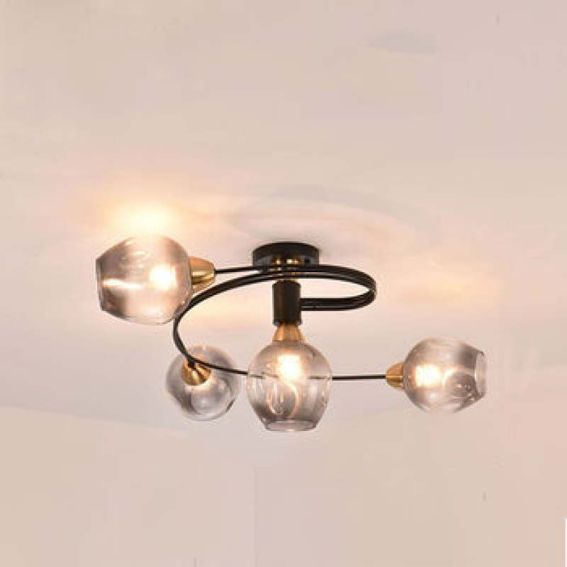 Valentina Moderne Mooi LED Plafondlampen Stijlvol Zwart Metaal/Glas Slaapkamer