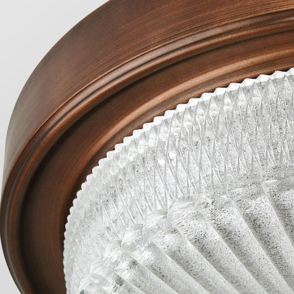 Valerio Vintage Ronde Inbouwmontage Plafondlamp Glas Slaapkamer