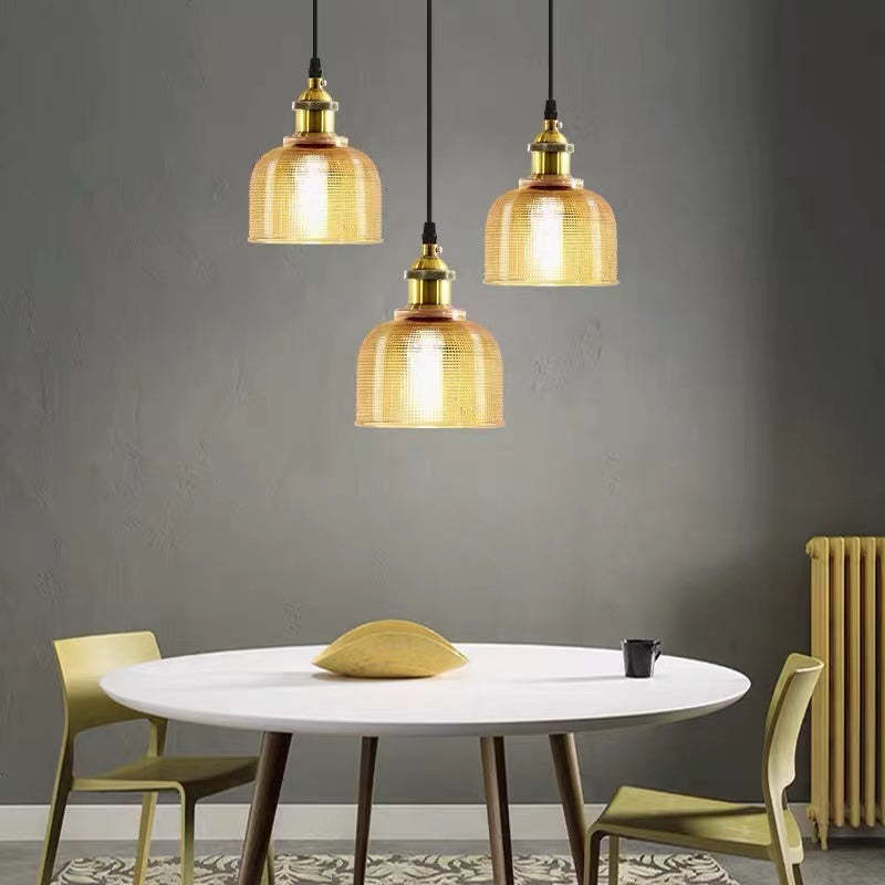 Morandi Retro Art Deco Hanglampen Rood Blauw Amber Woonkamer