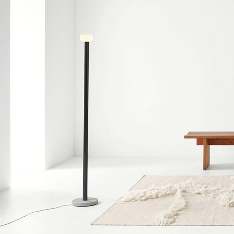 Elio Minimalistisch LED Vloerlampen Zwart Wit Geel Metaal Glas