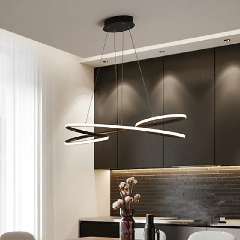 Louise Design LED Hanglampen Wit Zwart Silica Gel Metaal Eetkamer
