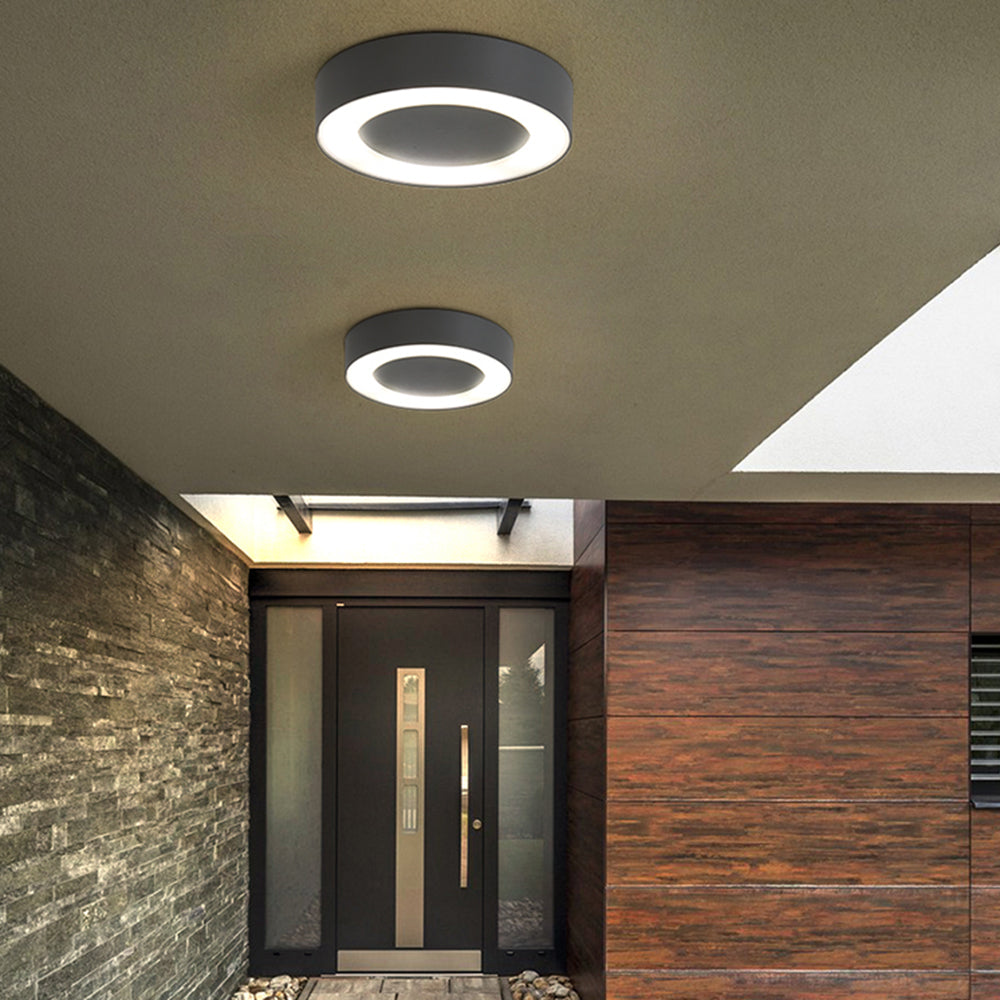 Orr Modern Rond Rrote LED Plafondlampen Witte Metal Woonkamer