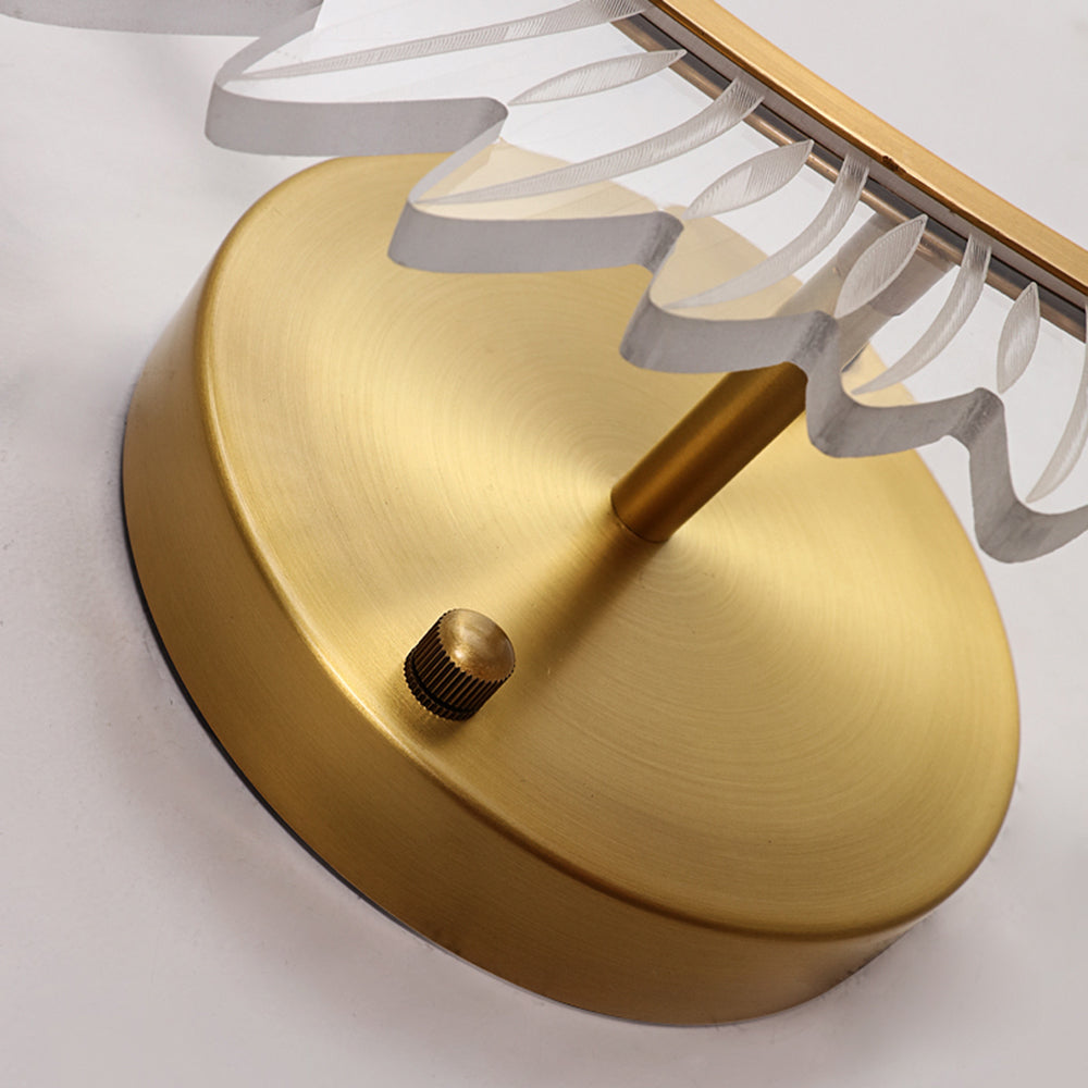 Kristy Moderne Wandlamp Metaal/Acryl Gouden Vleugels Design Sconce Voor Slaap/Woonkamer