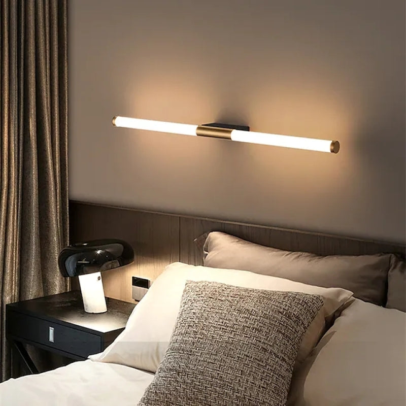 Leigh Moderne Kleine LED Wandlampen Goud Metaal Slaapkamer Woonkamer