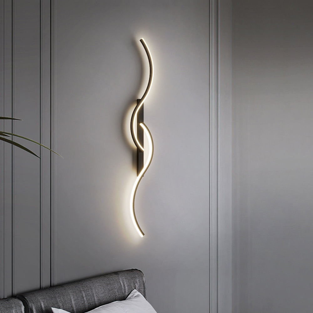 Louise Moderne Design LED Wandlamp Goud/Zwart Metaal Woonkamer