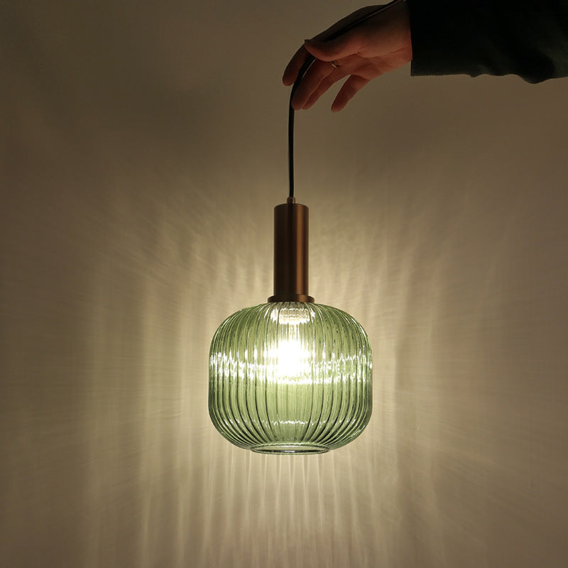 Hailie LED Hanglampen Groen Grijs Groen Grijs Metaal Glas Eetkamer