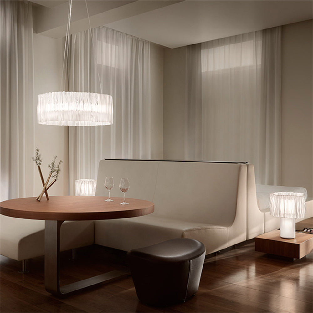 Kristy Moderne Cirkel Hanglamp Wit Goud Chroom Metaal Slaapkamer Woonkamer