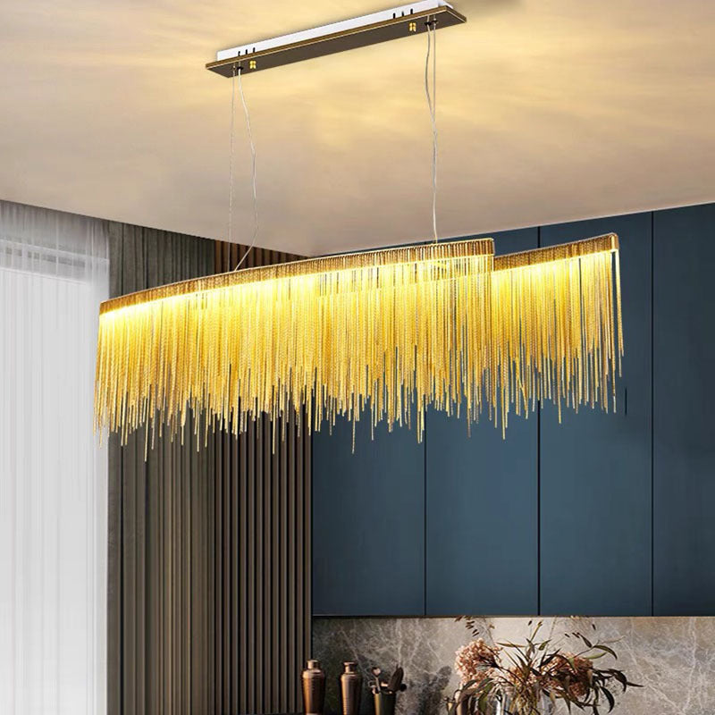 Marilyn Industrie LED Kroonluchter Gouden Metaal Acryl Eetkamer