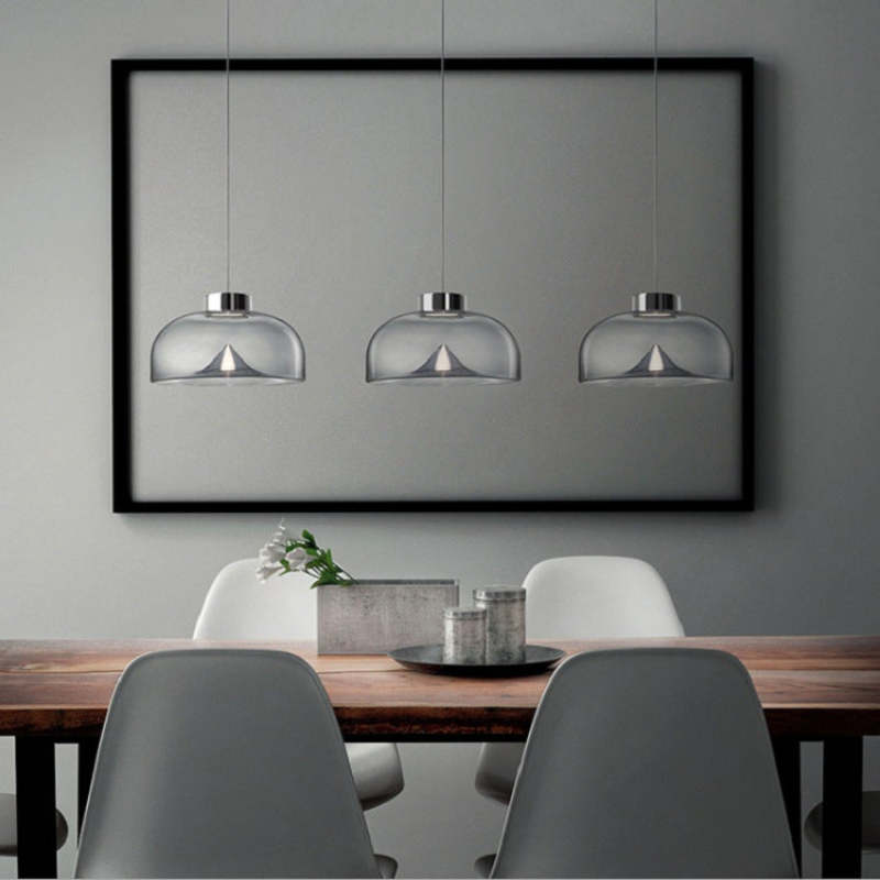 Herbert Design Berg LED Hanglamp Metaal/Glas Transparant Woon/Slaap/Kinderkamer