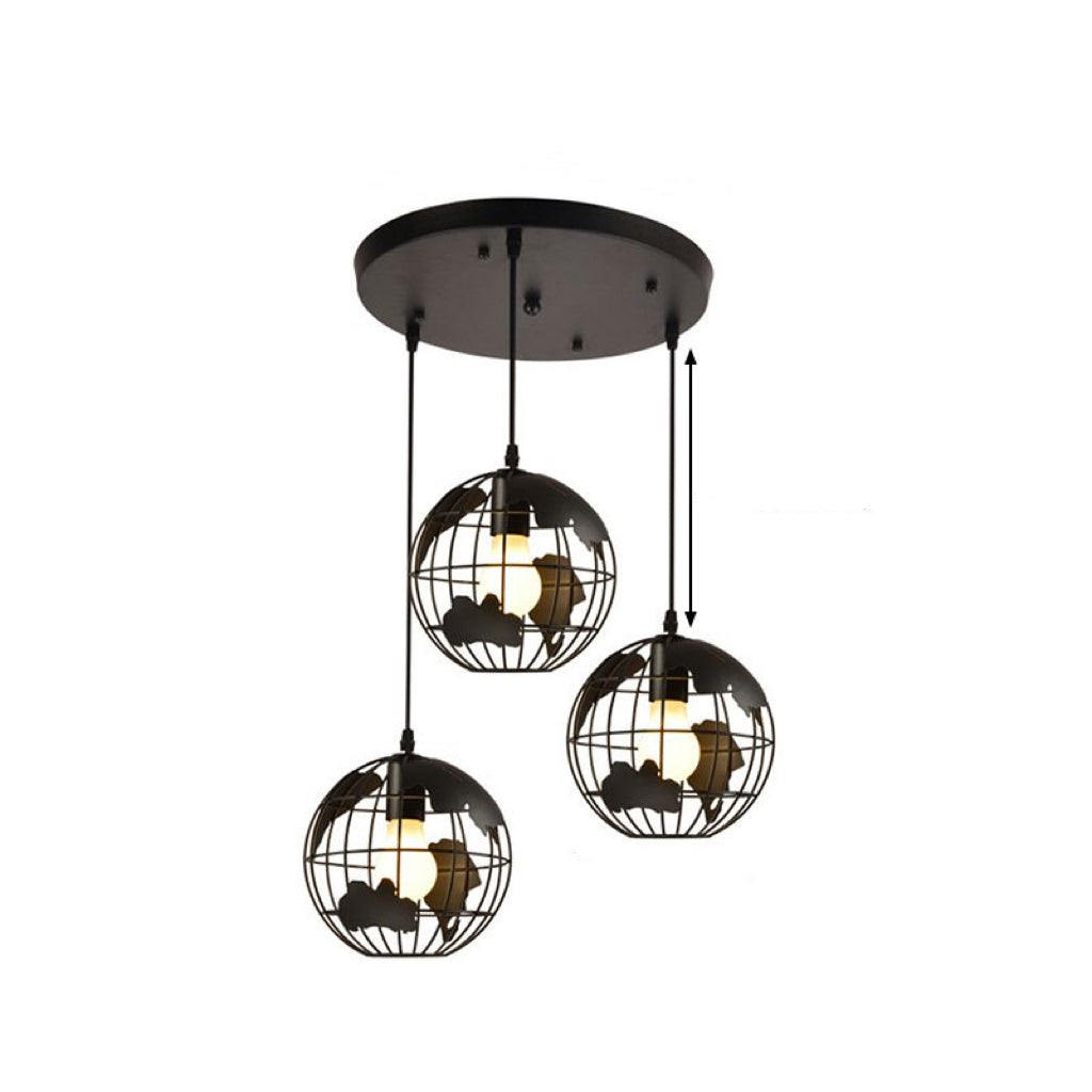 Sterling Industriele LED Hanglamp Zwart/Wit Metaal Eettafel Woonkamer