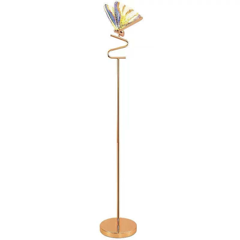Kady Design Vlinder LED Vloerlamp/Tafellamp Metaal/Acryl Goud/Transparant Woonkamer/Slaapkamer