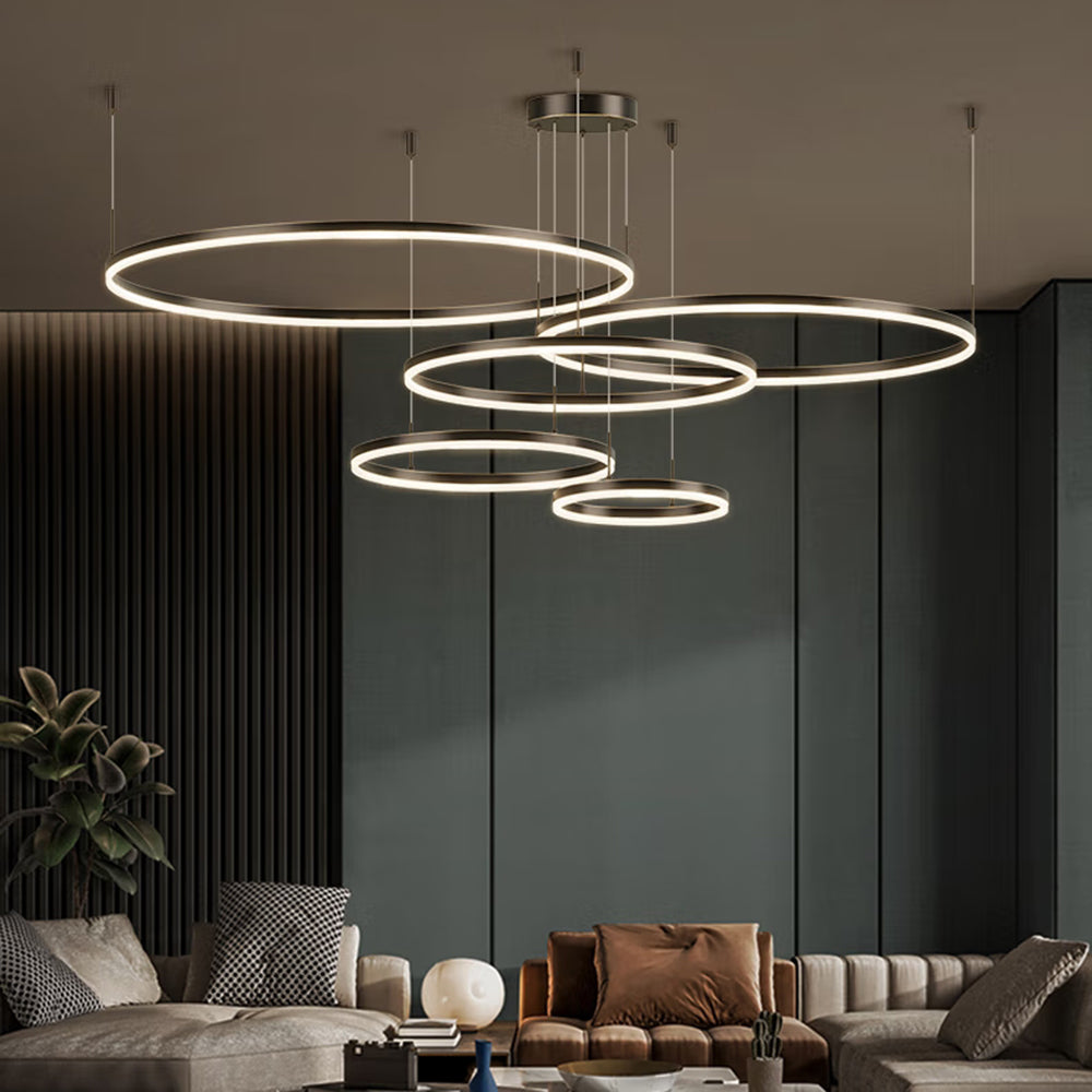 Alonza Moderne Grote Hanglampen Wit Metaal Slaapkamer Woonkamer Tir-Cirkel