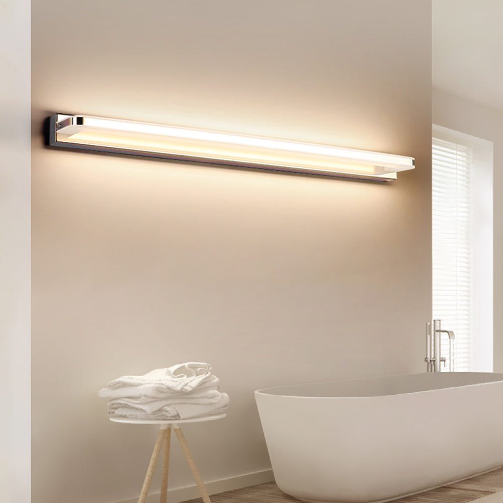 Leigh Nordic Spiegel Front Vanity Wandlamp Zwart Chrome Metaal Slaapkamer Badkamer